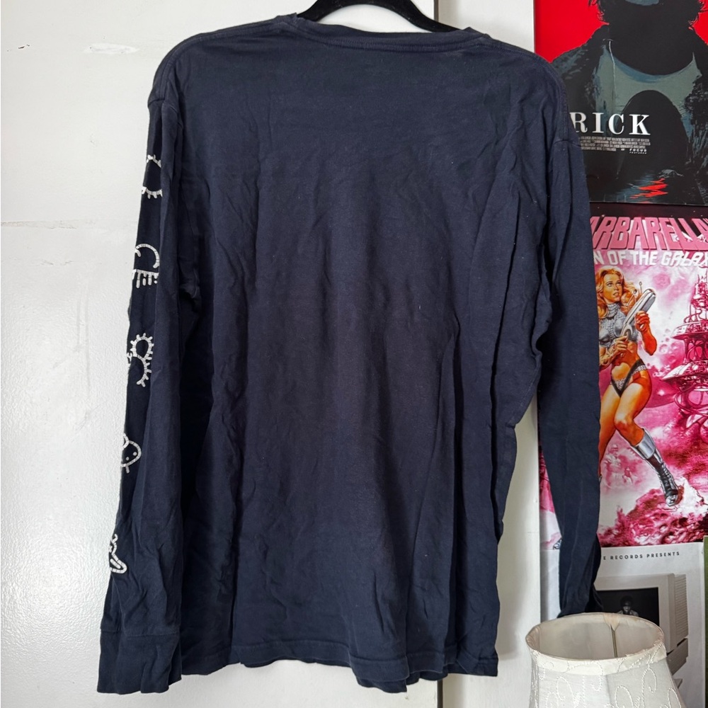Vans Dark Blue Long Sleeve Tee with White Graphics